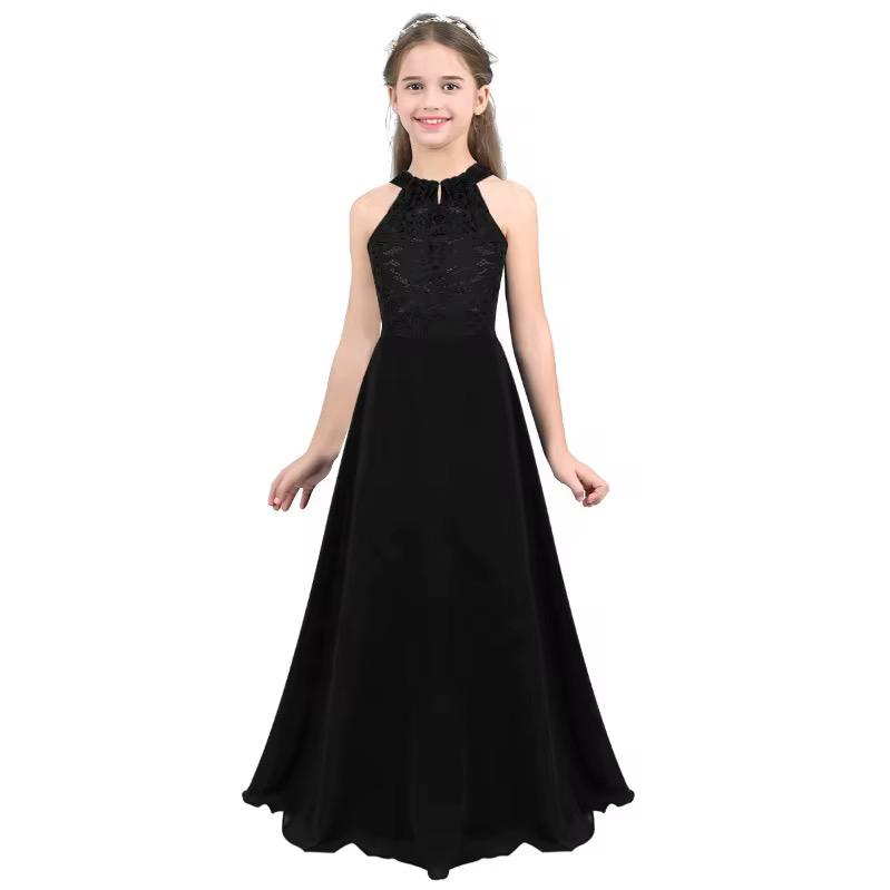 Girls Royal Elegance Lace Maxi Dress