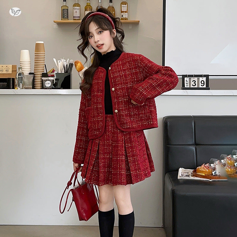 Girls’ suit , Scarlet Tweed Luxe Set