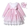 Wholesale new Children Spanish Autumn Girls Dresses Boutique Infant Clothes 2-12Y 1BAG=1PCS