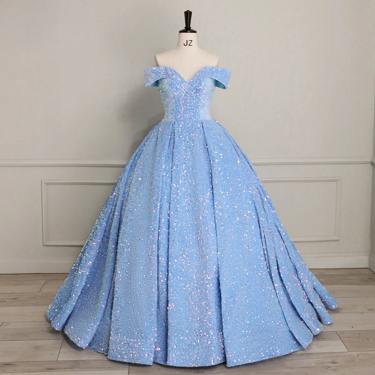 2026 Latest V-Neck Sleeveless Sequined Bridal Gowns Prom Dresses Glitter Colorful Evening Dress Wedding Dress