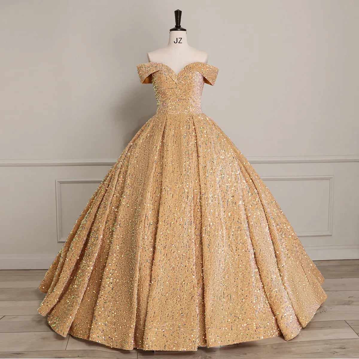 2026 Latest V-Neck Sleeveless Sequined Bridal Gowns Prom Dresses Glitter Colorful Evening Dress Wedding Dress