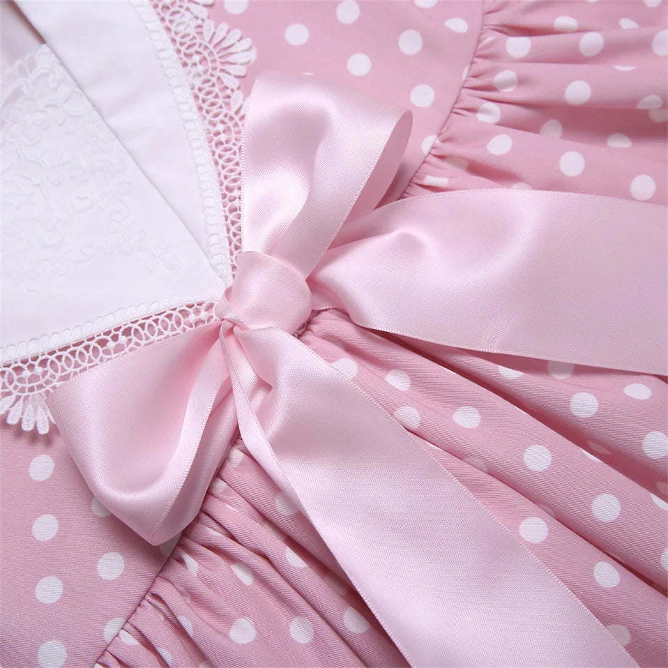 Wholesale new Children Spanish Autumn Girls Dresses Boutique Infant Clothes 2-12Y 1BAG=1PCS