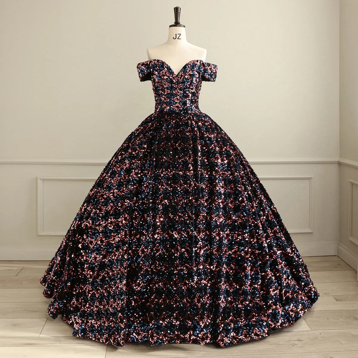 2026 Latest V-Neck Sleeveless Sequined Bridal Gowns Prom Dresses Glitter Colorful Evening Dress Wedding Dress