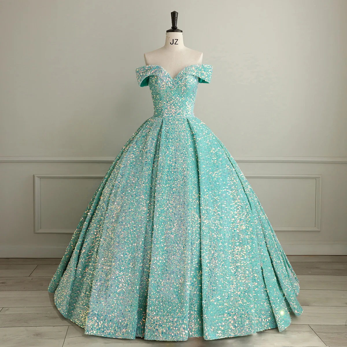 2026 Latest V-Neck Sleeveless Sequined Bridal Gowns Prom Dresses Glitter Colorful Evening Dress Wedding Dress