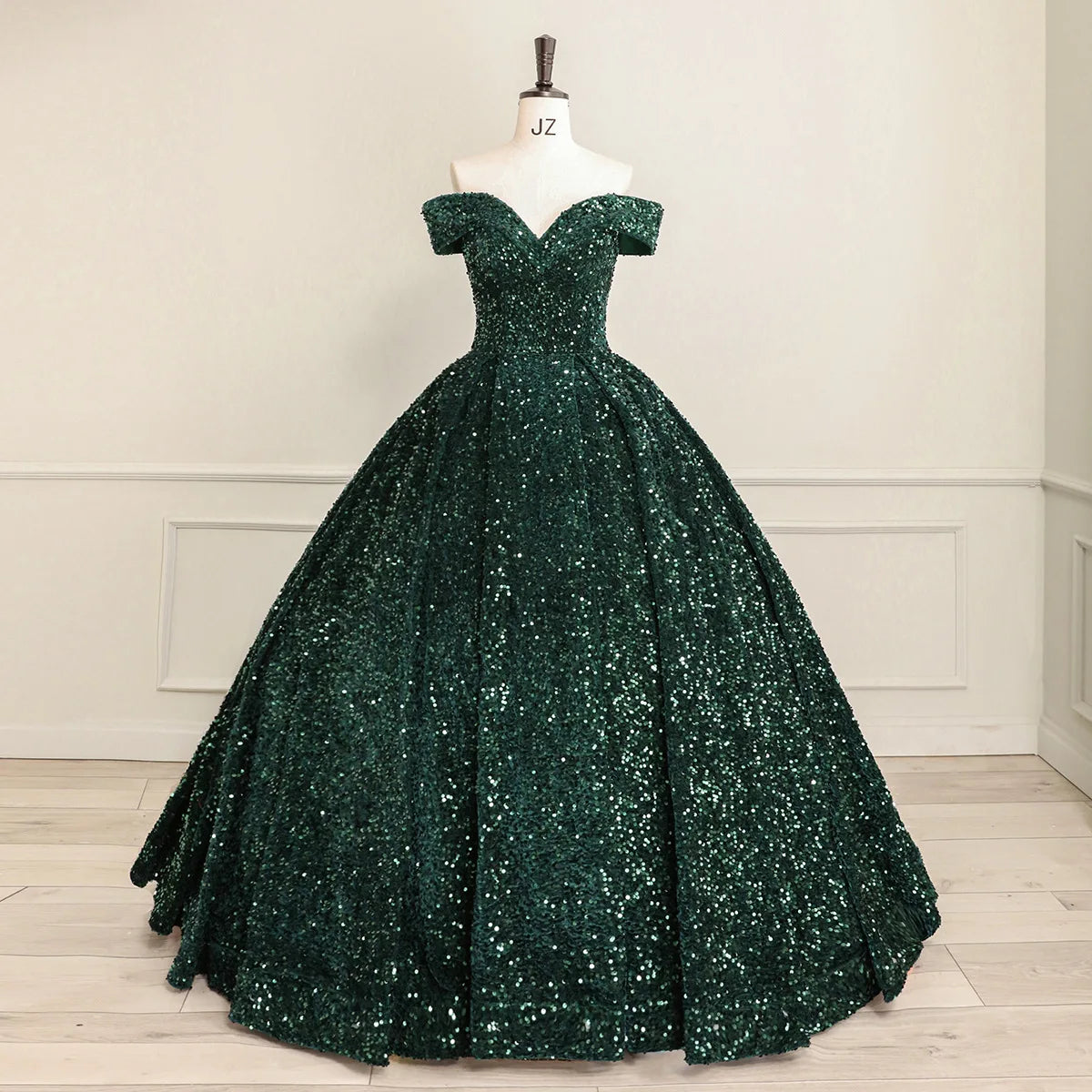 2026 Latest V-Neck Sleeveless Sequined Bridal Gowns Prom Dresses Glitter Colorful Evening Dress Wedding Dress