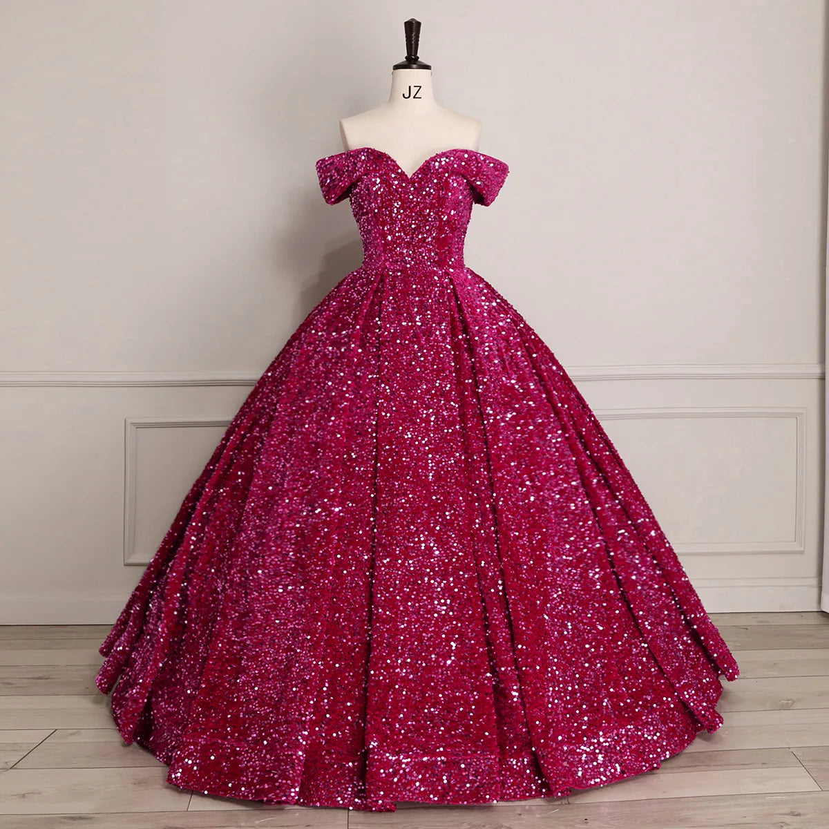 2026 Latest V-Neck Sleeveless Sequined Bridal Gowns Prom Dresses Glitter Colorful Evening Dress Wedding Dress