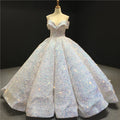 2026 Latest V-Neck Sleeveless Sequined Bridal Gowns Prom Dresses Glitter Colorful Evening Dress Wedding Dress