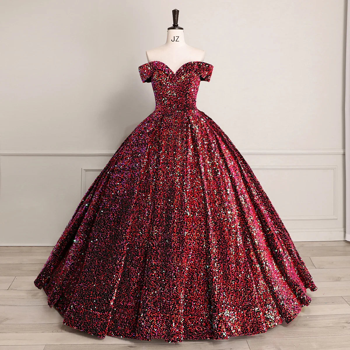 2026 Latest V-Neck Sleeveless Sequined Bridal Gowns Prom Dresses Glitter Colorful Evening Dress Wedding Dress