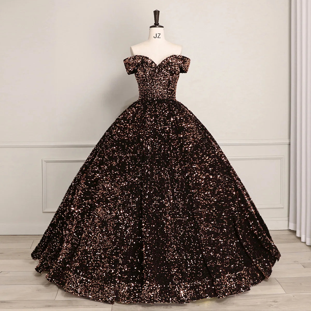 2026 Latest V-Neck Sleeveless Sequined Bridal Gowns Prom Dresses Glitter Colorful Evening Dress Wedding Dress