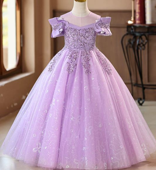 Lilac Sparkle Princess Gown