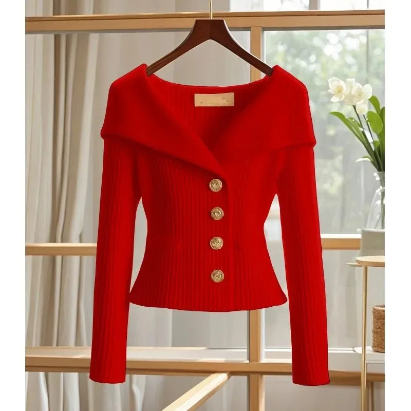 New Women Cardigan Sweater High Quality Ladies Small Fragrance Sweater Long Sleeve Casual Tops Knitwear Female Bottoming Shirts