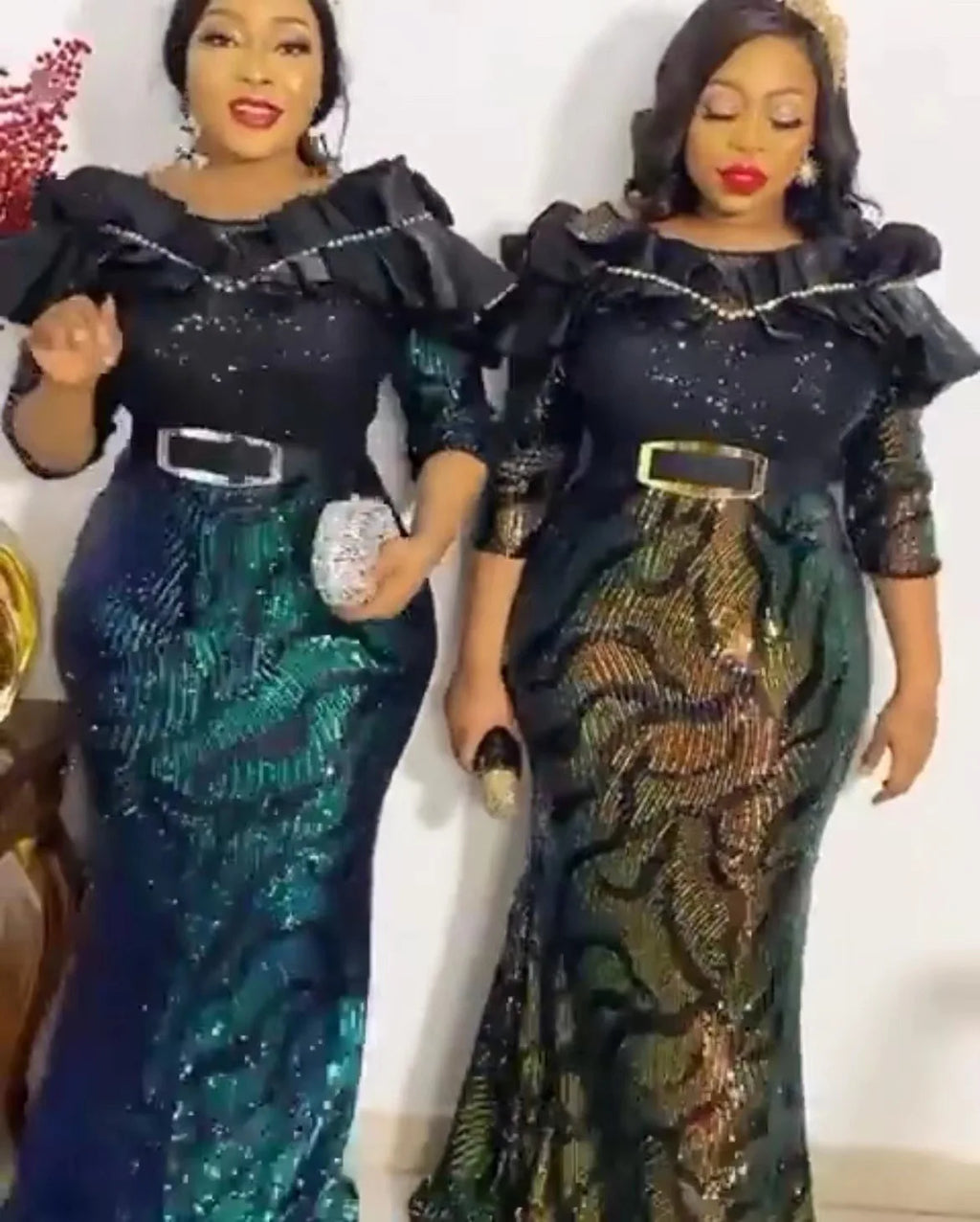 Dashiki African Dresses For Women Elegant Luxury Dress High Waist Bodycon Wedding Party Evening Birthday Night Celebrity Dress