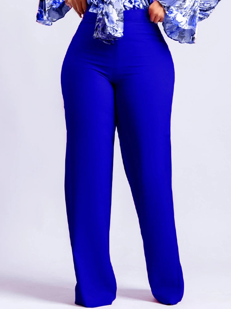 Women Shiny Yellow Capris Pants High Waist Trousers Office Work Lady Full Length Summer Bottoms Capris 2023 Spring Summer