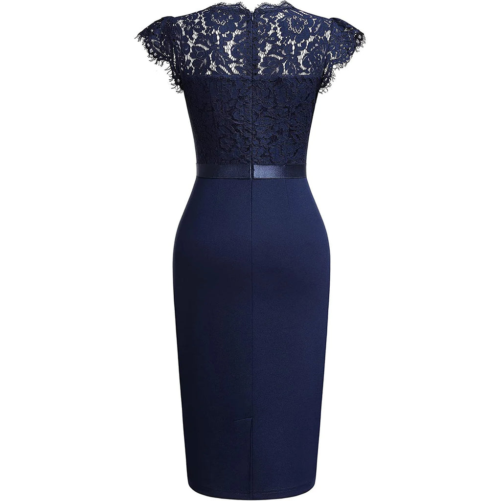 2026 Women's Elegant Lace Evening Wedding Party Dress Sexy Office Ladies Bodycon Dresses Fashion Birthday Club Vestidos Female