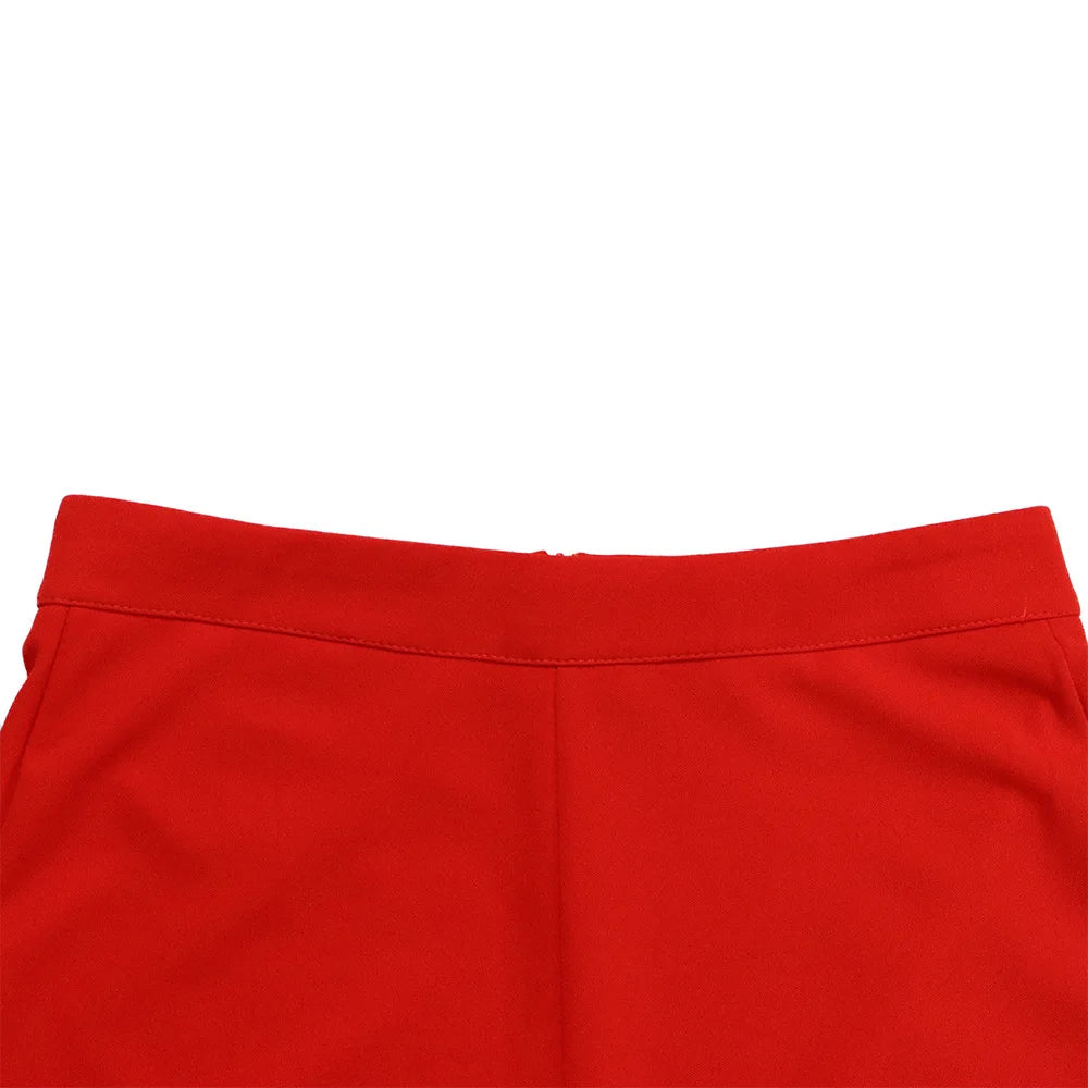 Women Shiny Yellow Capris Pants High Waist Trousers Office Work Lady Full Length Summer Bottoms Capris 2023 Spring Summer