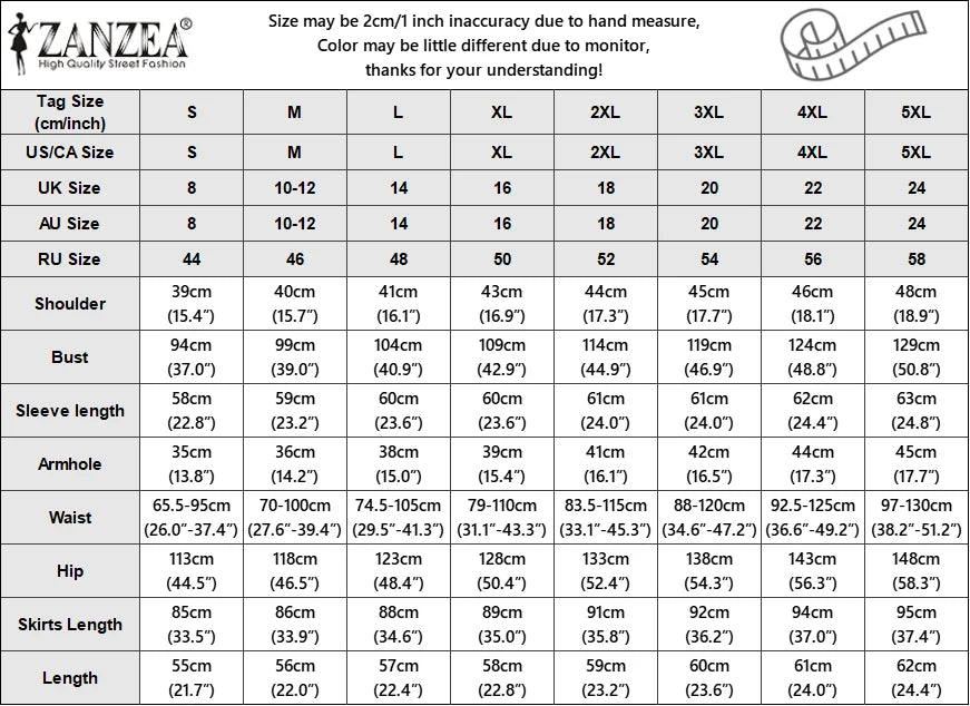 ZANZEA Spring Outfits Women 2026 Elegant Long Sleeve Blazer Dress Suit Office 2 Piece Sets Fashion Work OL Tracksuit Oversize