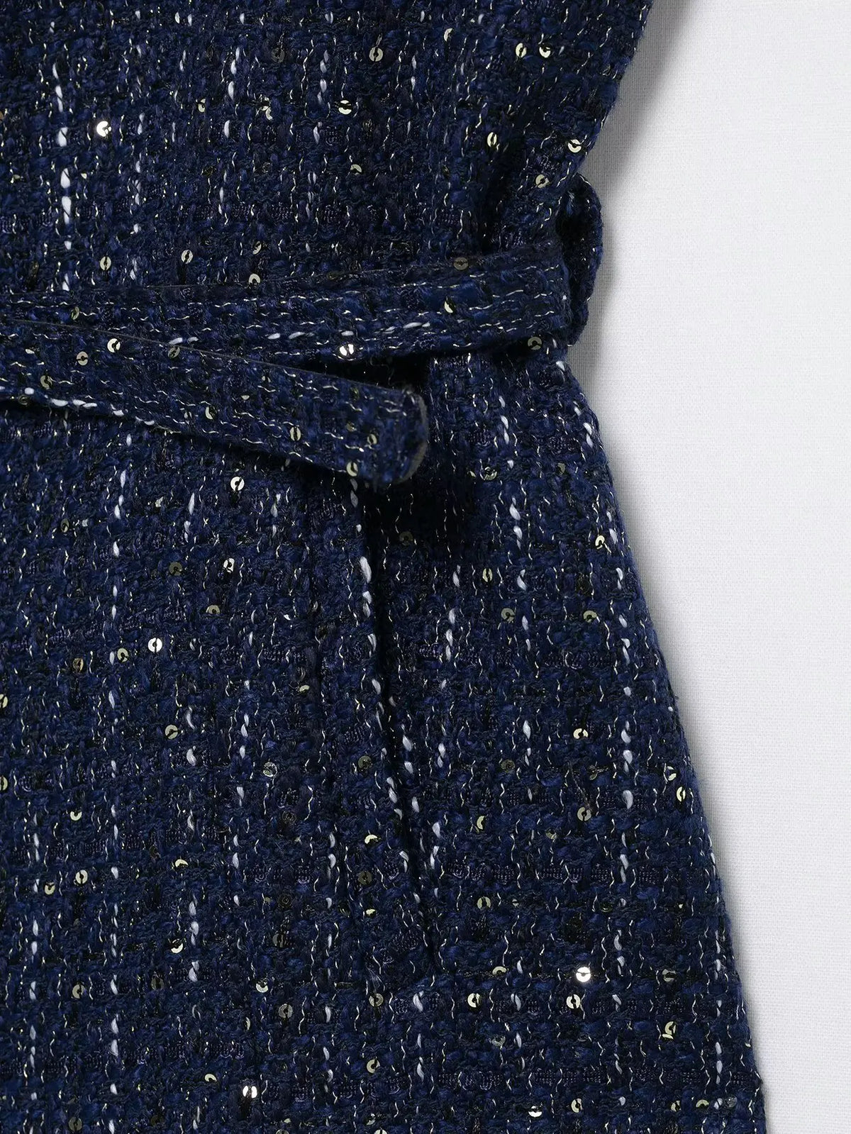 HH Women Fashion Tweed Belt Waistcoat O Neck Single Breasted Sleeveless Vests Spring Summer Office Lady Outerwear Chic Tops