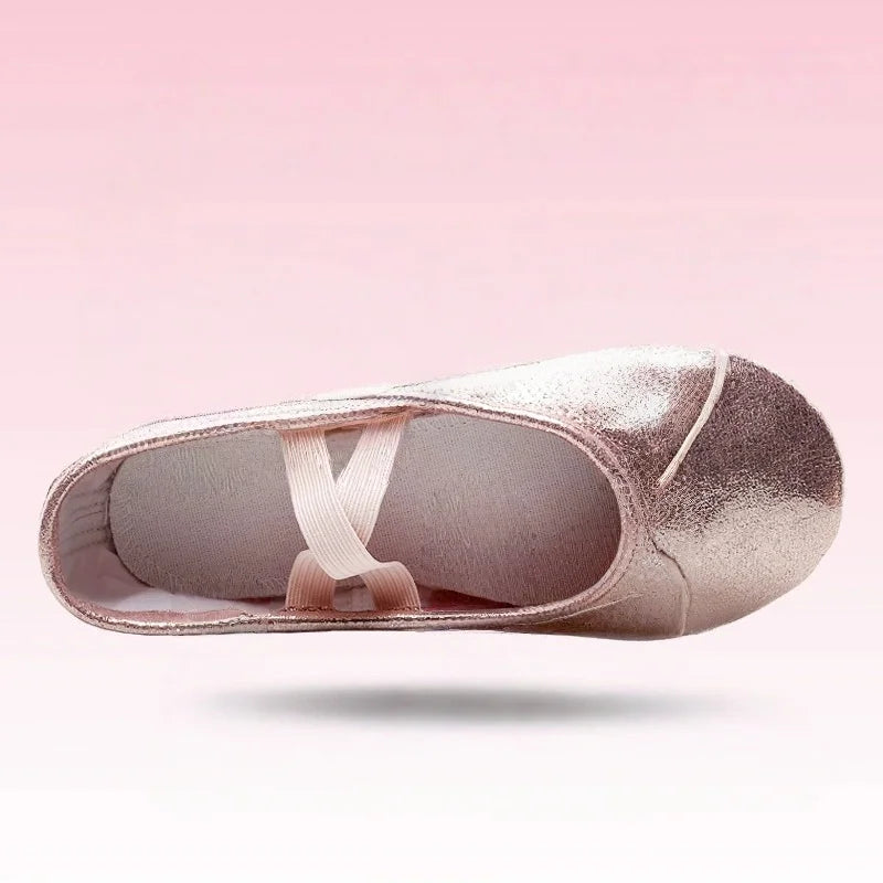 Girls Ballet Shoes Gold Silver Soft Sole Ballet Dance Slippers Children Practise Ballerina Shoes Woman Gymnastics