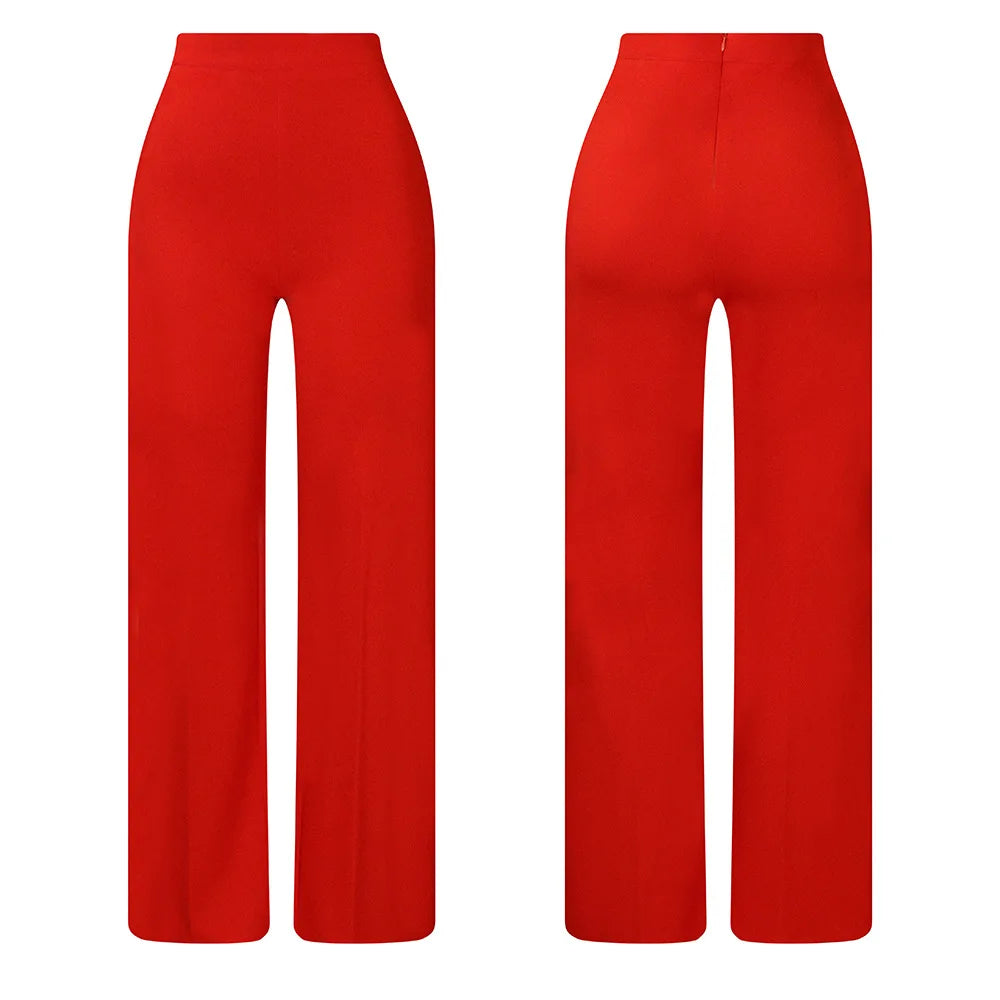 Women Shiny Yellow Capris Pants High Waist Trousers Office Work Lady Full Length Summer Bottoms Capris 2023 Spring Summer