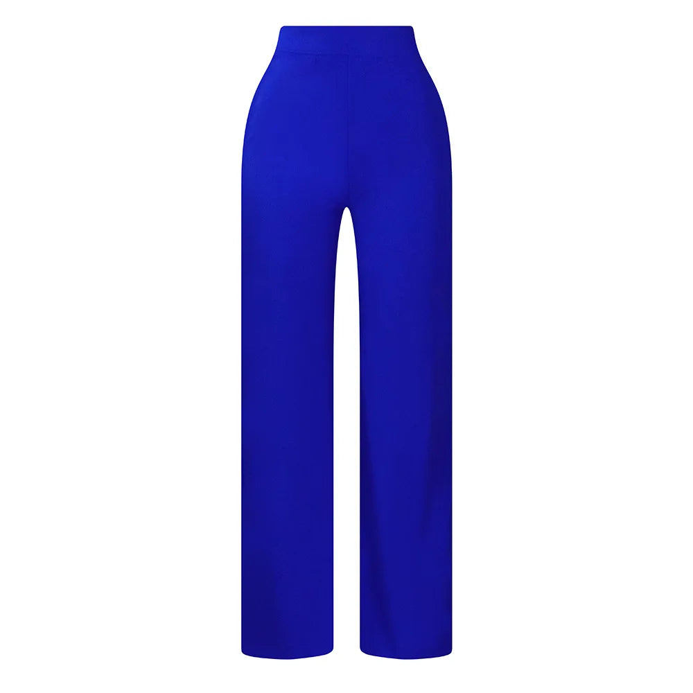 Women Shiny Yellow Capris Pants High Waist Trousers Office Work Lady Full Length Summer Bottoms Capris 2023 Spring Summer