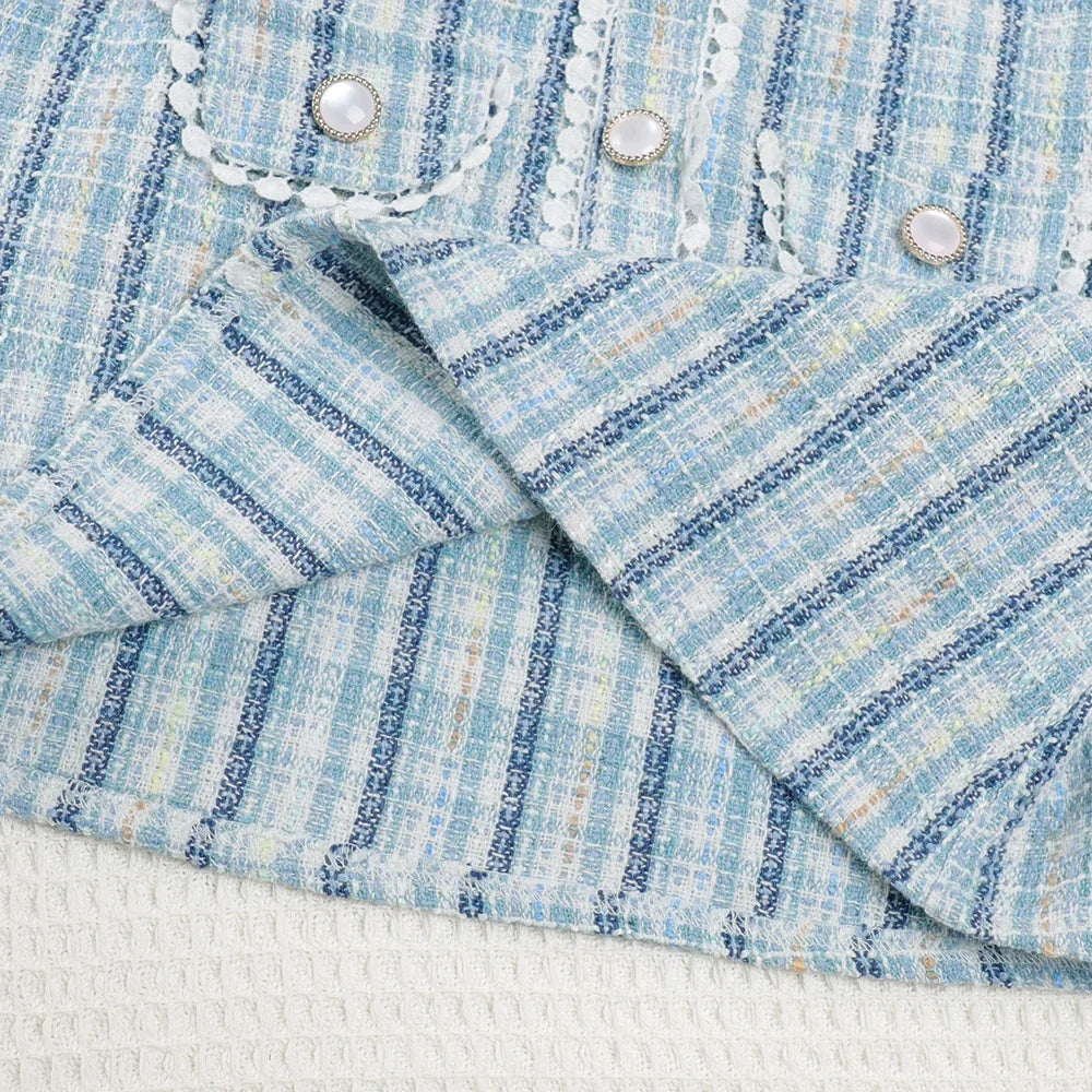 Menoea Girls' Dress 2023 Autumn New Girls' Round Neck Plaid Lace Button Long Sleeve Dress Girls' Fashion Patchwork Dress