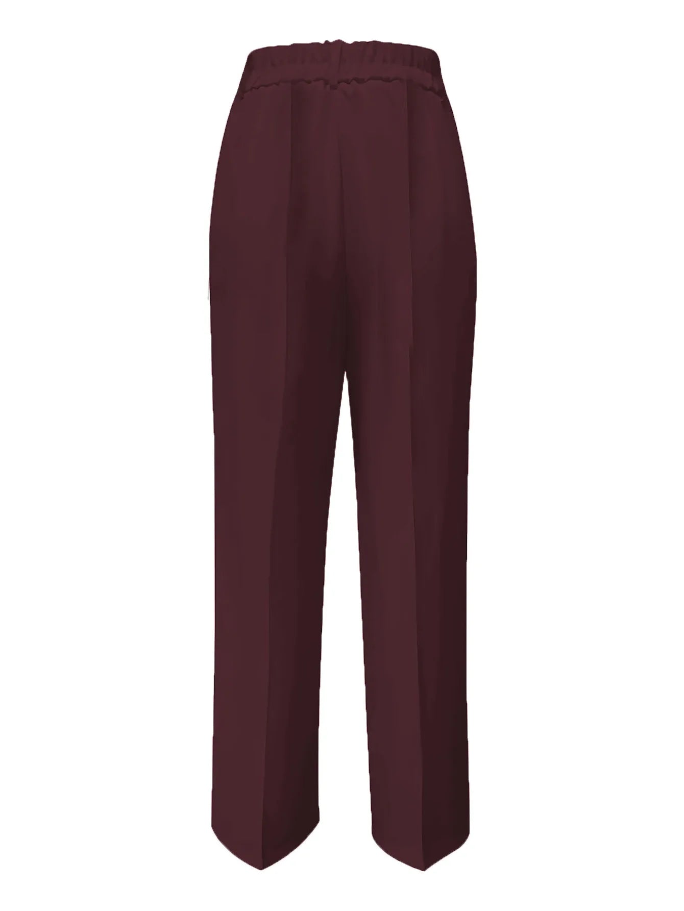 Women's High Waist Dress Pants - Flowy Straight Leg Trousers, Minimalist Office Tailored Pants