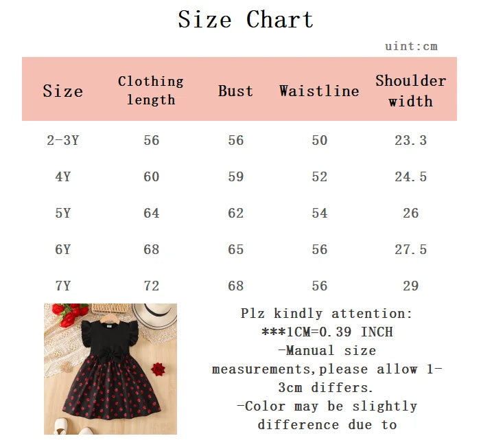 4-7 Year Girls dress Round neck pit stripe rose print sleeveless dress, children's girls' Summer Casual Dress