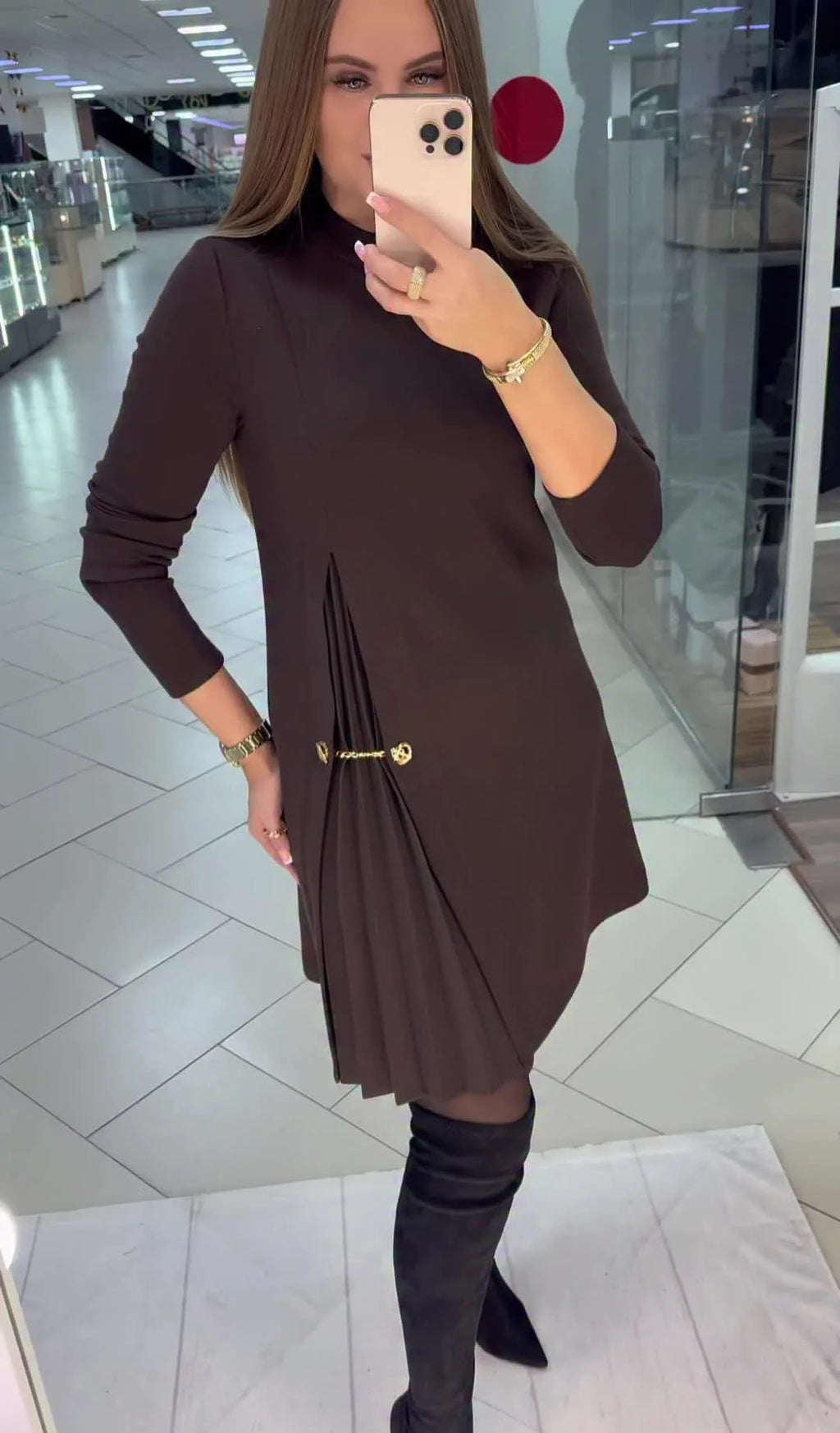 Fashion black casual dress new autumn o neck long sleeve office Holiday party solid dresses for women robe femme vestidos