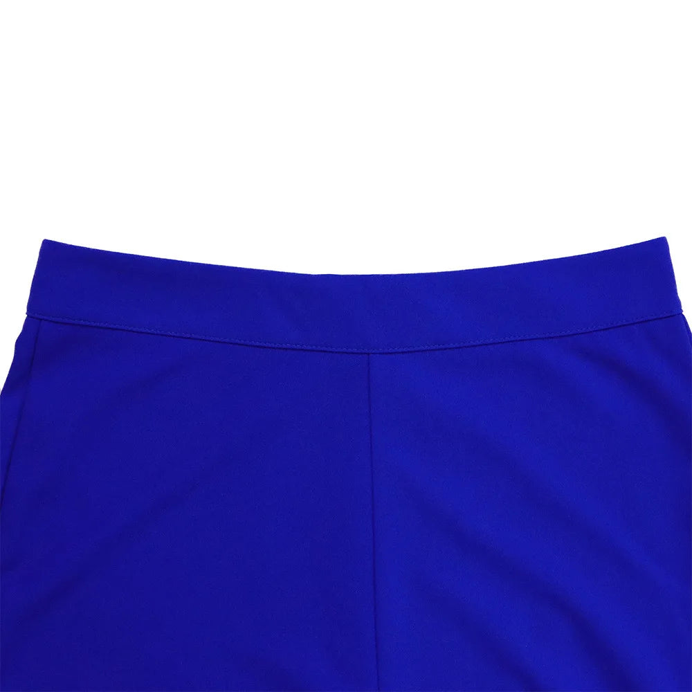Women Shiny Yellow Capris Pants High Waist Trousers Office Work Lady Full Length Summer Bottoms Capris 2023 Spring Summer