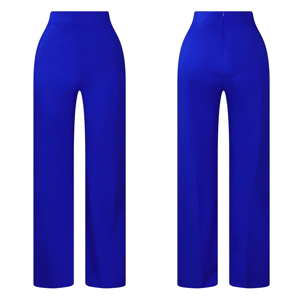 Women Shiny Yellow Capris Pants High Waist Trousers Office Work Lady Full Length Summer Bottoms Capris 2023 Spring Summer