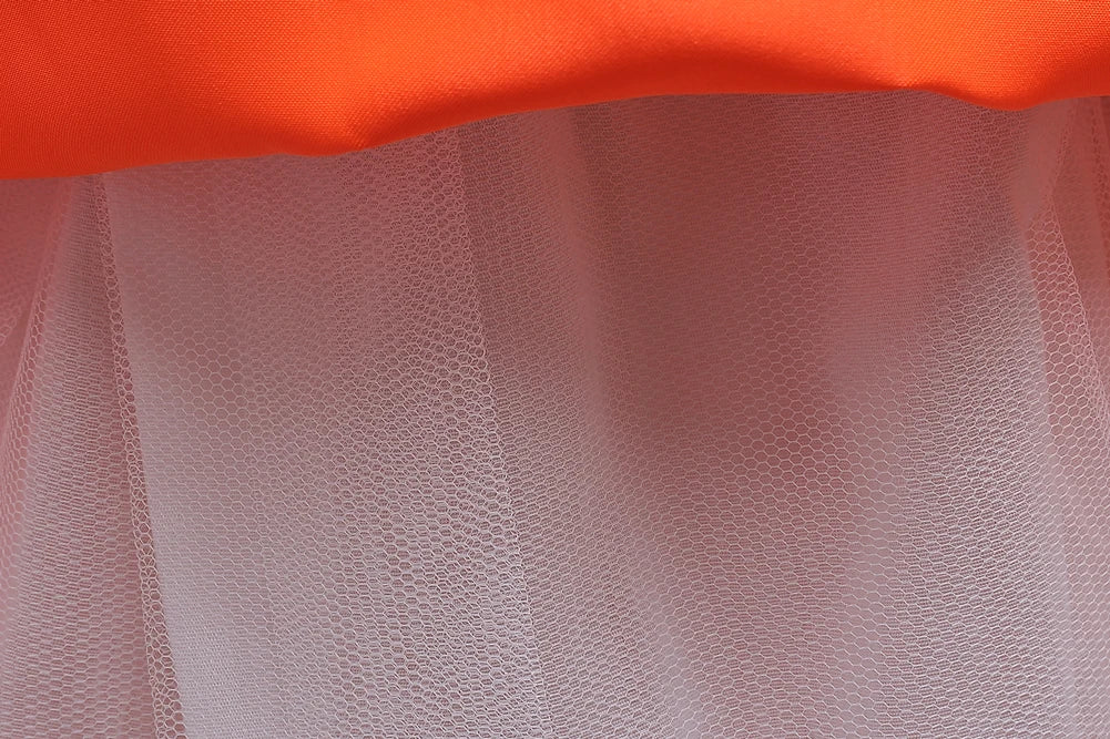 New Orange Flower Girl Princess Tail Dress for   3 to 12 Year KID Birthday Party Dresses