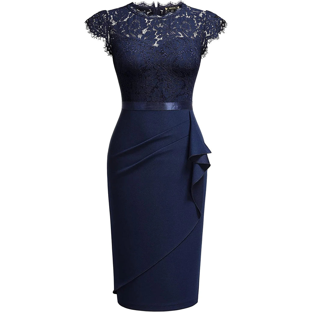 2026 Women's Elegant Lace Evening Wedding Party Dress Sexy Office Ladies Bodycon Dresses Fashion Birthday Club Vestidos Female