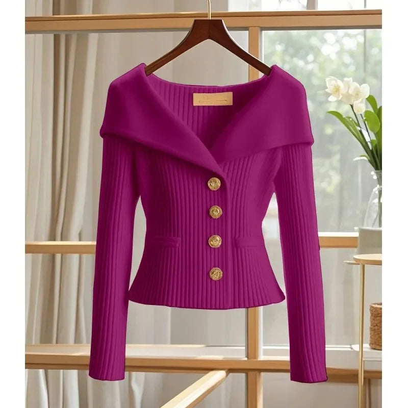 New Women Cardigan Sweater High Quality Ladies Small Fragrance Sweater Long Sleeve Casual Tops Knitwear Female Bottoming Shirts