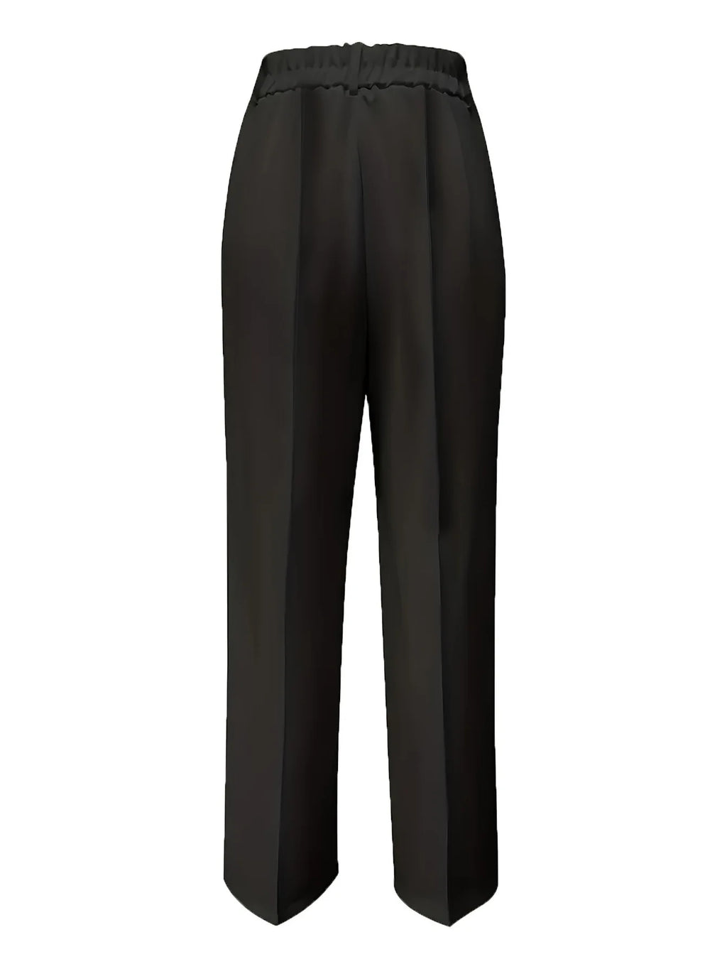 Women's High Waist Dress Pants - Flowy Straight Leg Trousers, Minimalist Office Tailored Pants