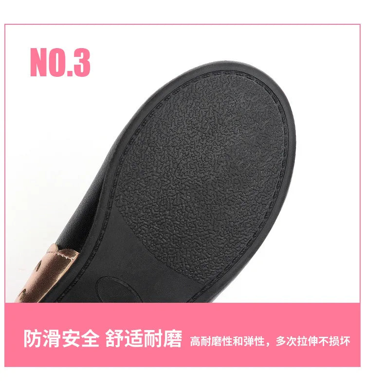 Girls' Leather Shoes 2023 Spring Soft Bottom Butterfly Student Princess Shoes Fashion Slip-on Casual Flats Dancing Shoes 25-30