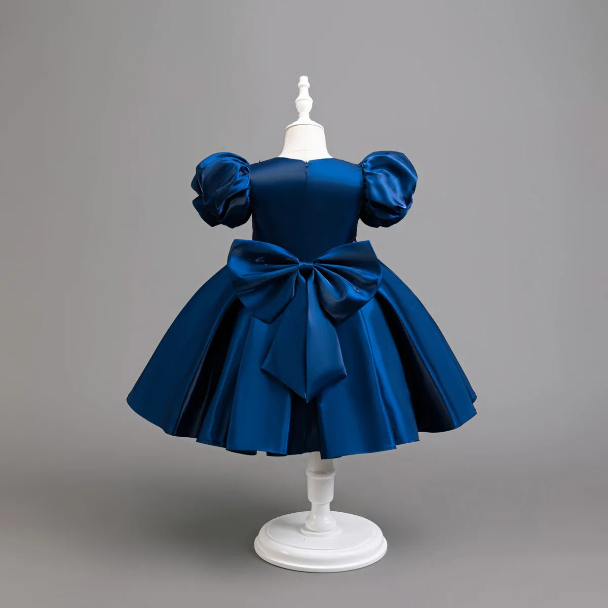 New flower girl wedding dress for girls satin puff sleeve evening dress for girls 3-10 years old girls graduation party performa