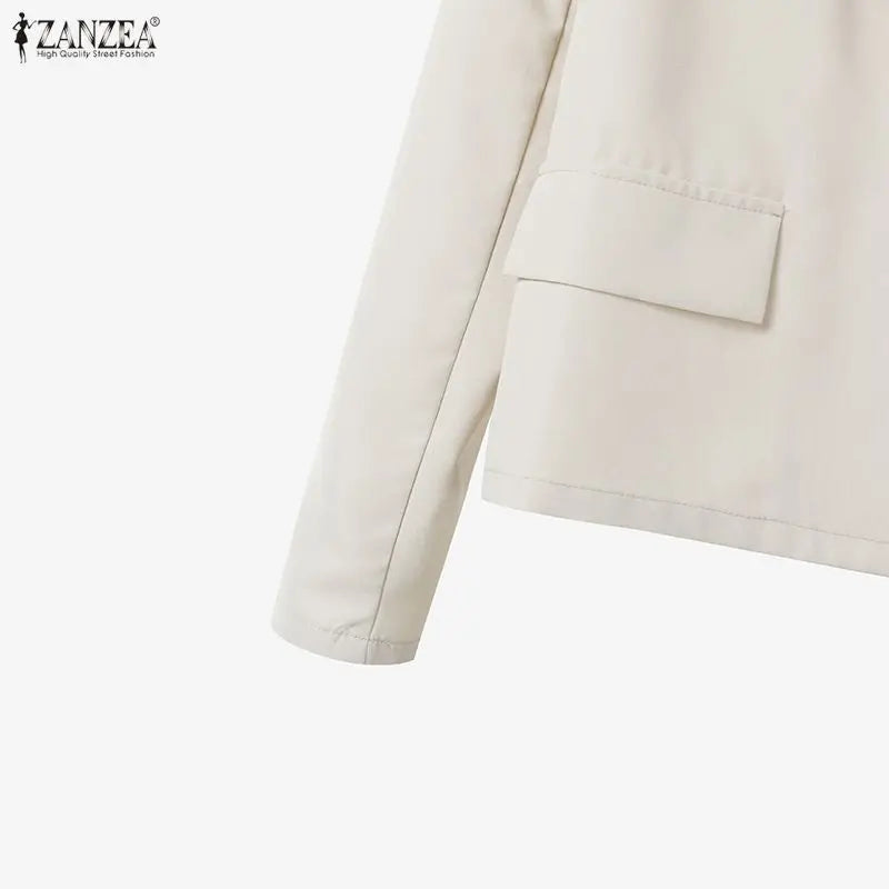 ZANZEA Spring Outfits Women 2026 Elegant Long Sleeve Blazer Dress Suit Office 2 Piece Sets Fashion Work OL Tracksuit Oversize