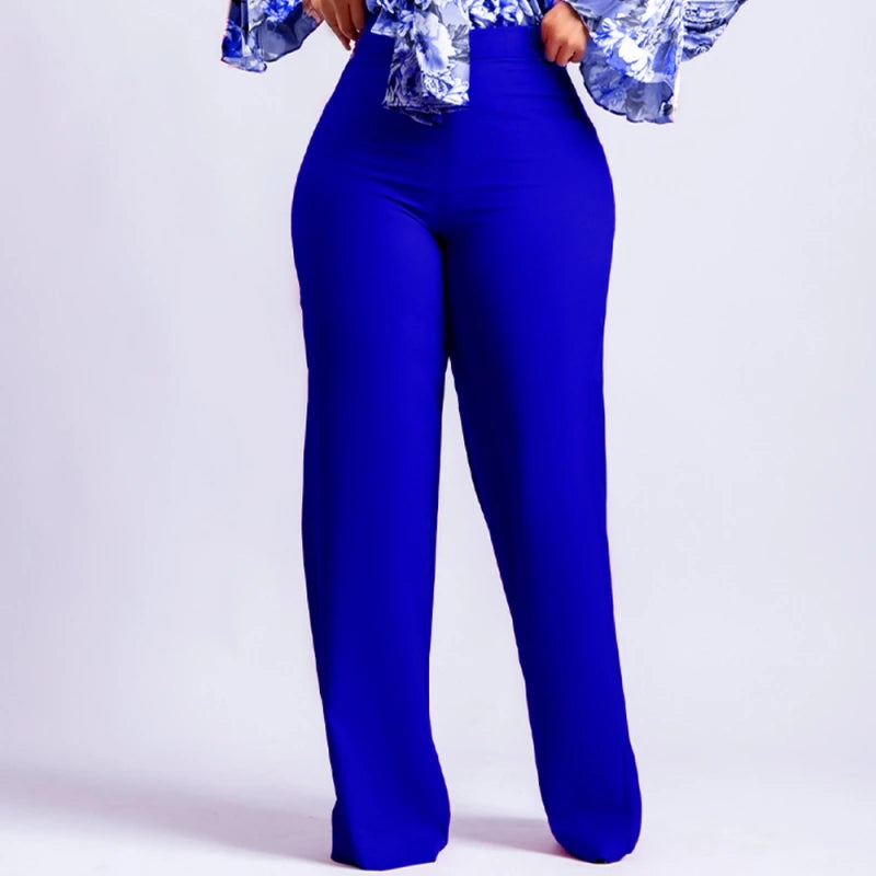 Women Shiny Yellow Capris Pants High Waist Trousers Office Work Lady Full Length Summer Bottoms Capris 2023 Spring Summer