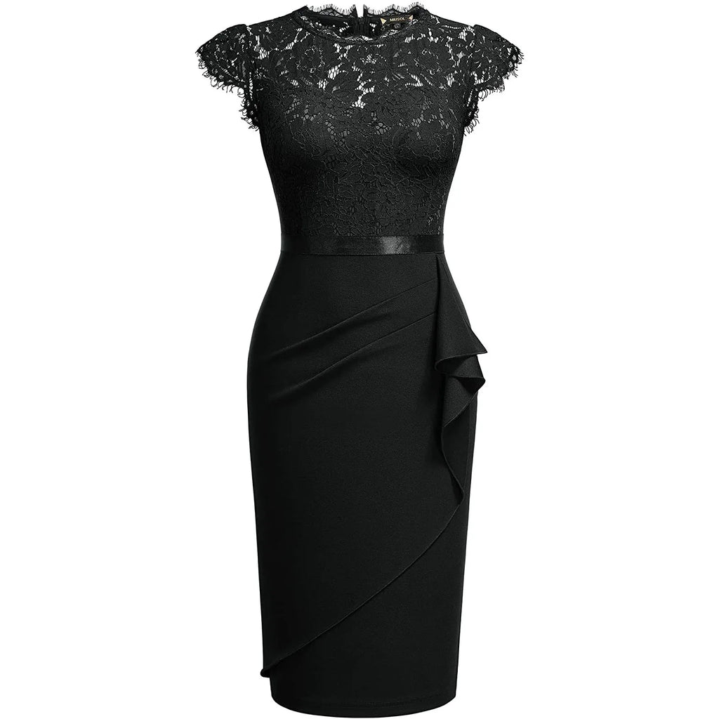 2026 Women's Elegant Lace Evening Wedding Party Dress Sexy Office Ladies Bodycon Dresses Fashion Birthday Club Vestidos Female