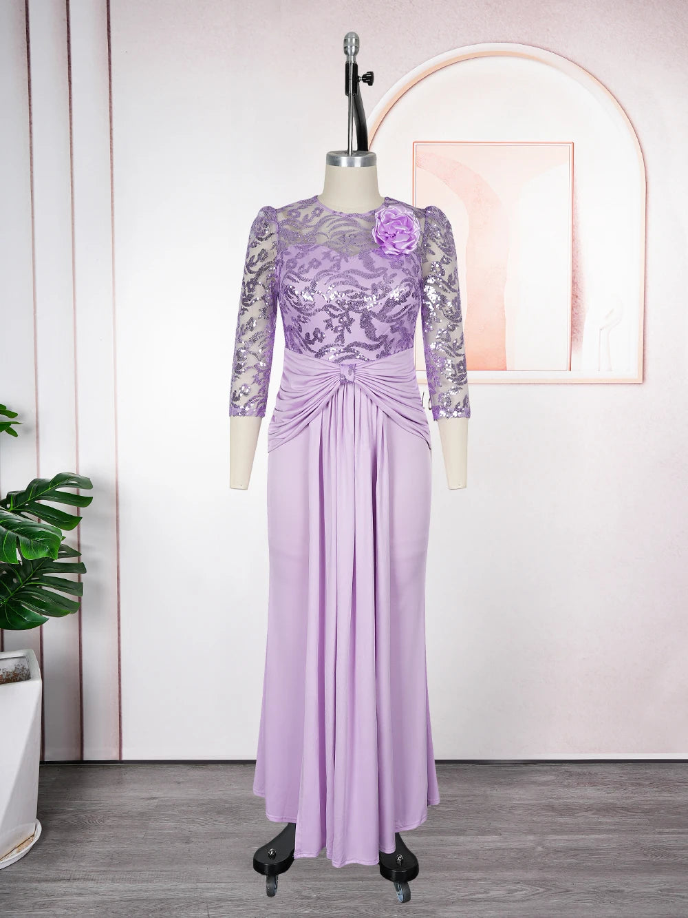 Plus Size African Party Dresses for Women Dashiki Sequin Sexy Bodycon Long Dress Elegant Turkey Muslim Wedding Evening Gown