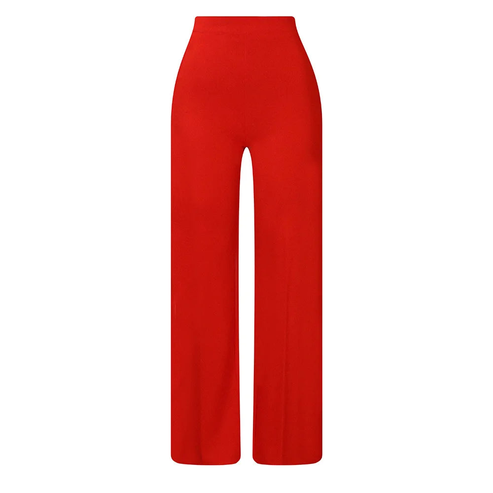 Women Shiny Yellow Capris Pants High Waist Trousers Office Work Lady Full Length Summer Bottoms Capris 2023 Spring Summer