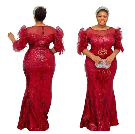 Dashiki African Dresses For Women Elegant Luxury Dress High Waist Bodycon Wedding Party Evening Birthday Night Celebrity Dress