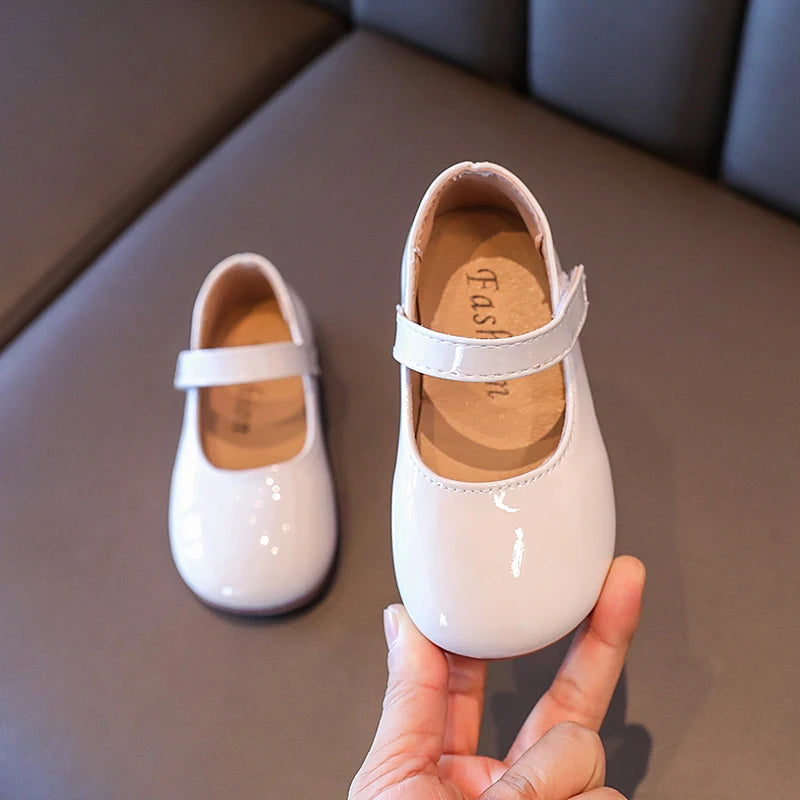 Girls Princess Shoes Children's leather shoes for Big girls Children casual flats Flower shoes for wedding birthday show