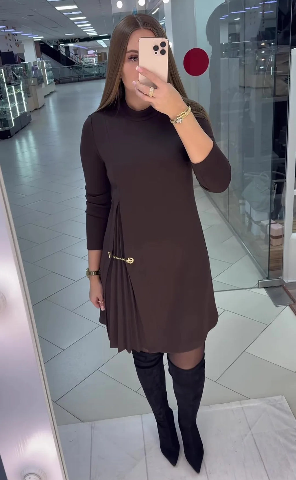 Fashion black casual dress new autumn o neck long sleeve office Holiday party solid dresses for women robe femme vestidos
