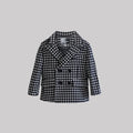 Children's Suit Set Kid's Plaid Wedding Page Boy's Outfit British Style Baby's 1Years' Birthday Party Piano Performance Outfit