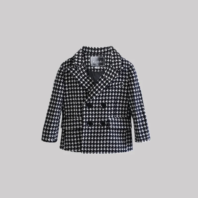 Children's Suit Set Kid's Plaid Wedding Page Boy's Outfit British Style Baby's 1Years' Birthday Party Piano Performance Outfit