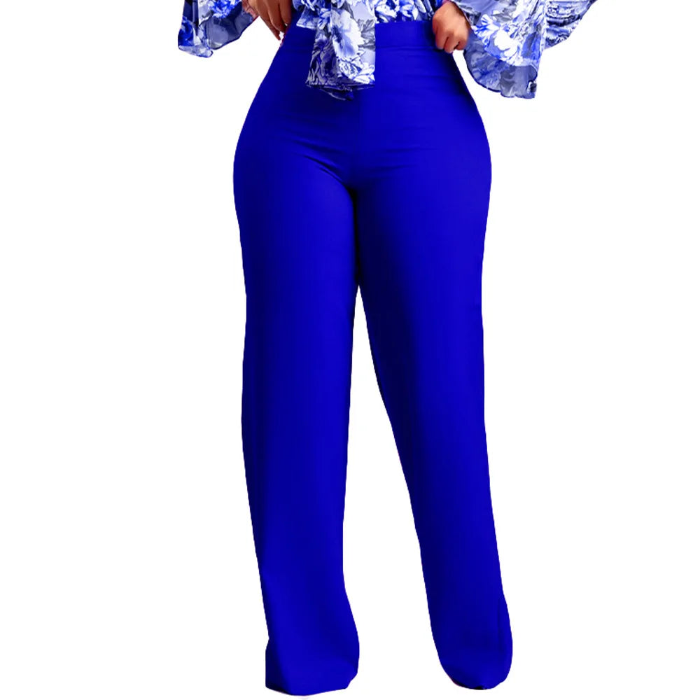 Women Shiny Yellow Capris Pants High Waist Trousers Office Work Lady Full Length Summer Bottoms Capris 2023 Spring Summer