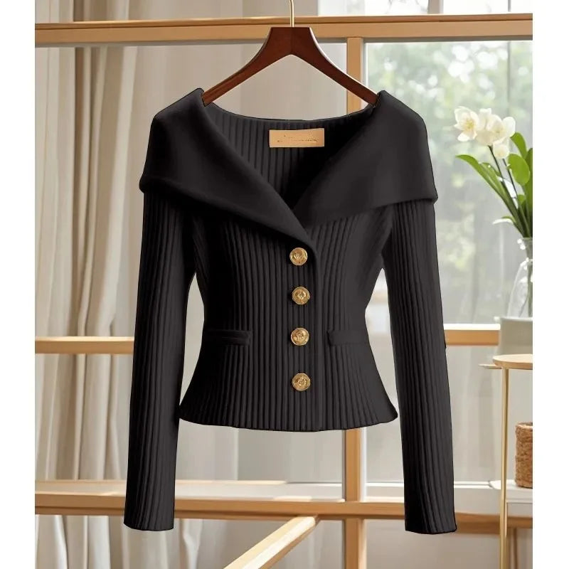 New Women Cardigan Sweater High Quality Ladies Small Fragrance Sweater Long Sleeve Casual Tops Knitwear Female Bottoming Shirts