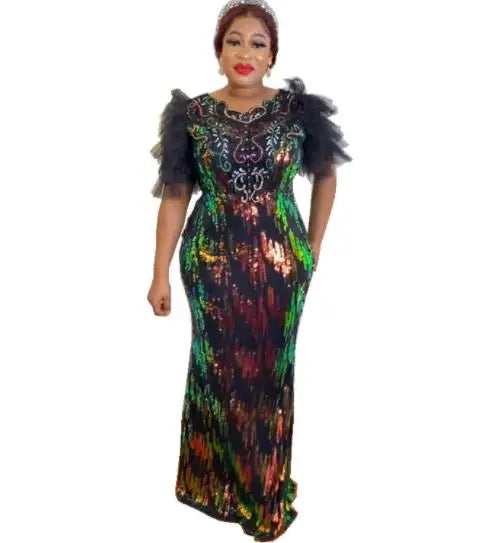 Dashiki African Dresses For Women Elegant Luxury Dress High Waist Bodycon Wedding Party Evening Birthday Night Celebrity Dress