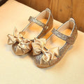 Girls Shoes Fashion Sequin Kids Princess Shoe Bow Shallow Single Shoe Soft Sole Children Flats Toddler Party Wedding Shoes Туфли